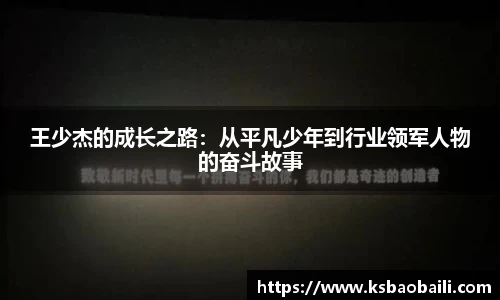 王少杰的成长之路：从平凡少年到行业领军人物的奋斗故事